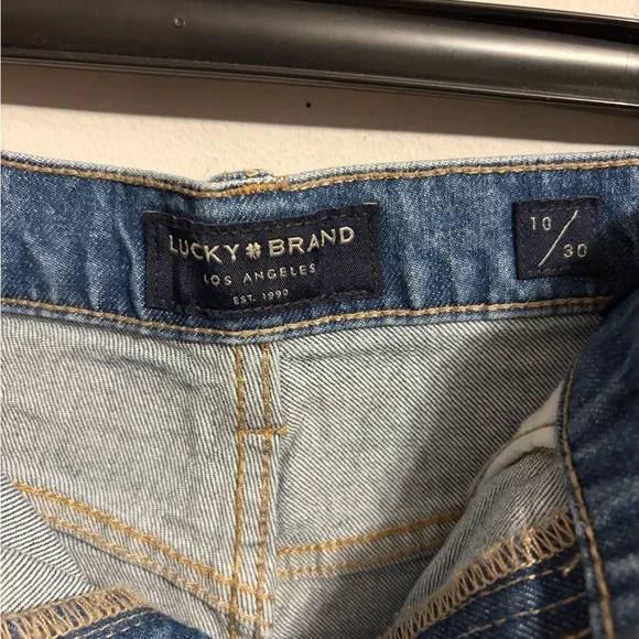 Lucky Brand Distressed Blue Jean Shorts No Stretch - Picture 2 of 6